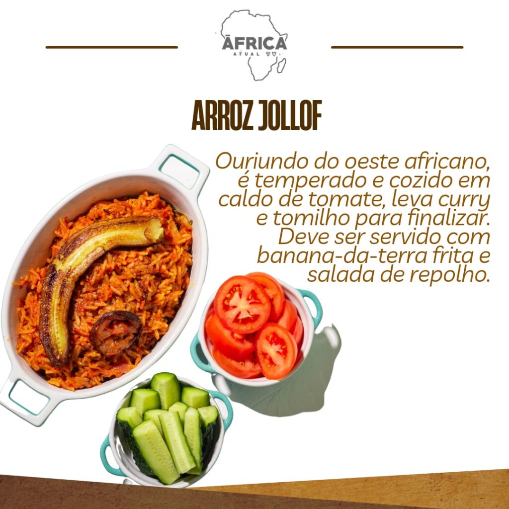 Oriundo do oeste africano, é temperado e cozido em caldo de tomate. Leva curry e tomilho para finalizar. Deve ser servido com banana-da-terra frita e salada e repolho.